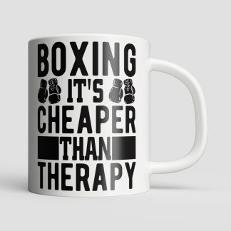 Boxing Is Cheaper Than Therapy Mug