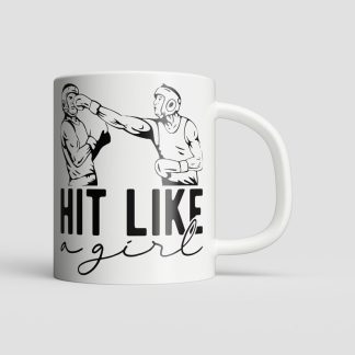 Hit Like a Girl Boxing Mug