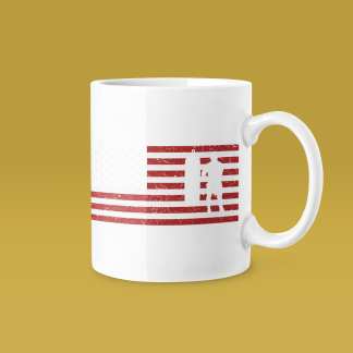 American Flag Boxer Silhouette Mug