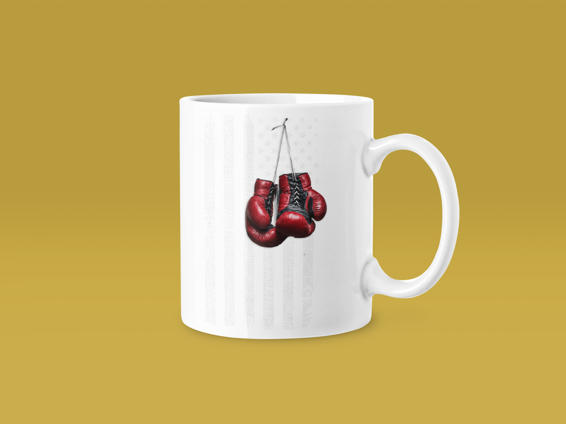 American Flag Gloves Patriotic Mug