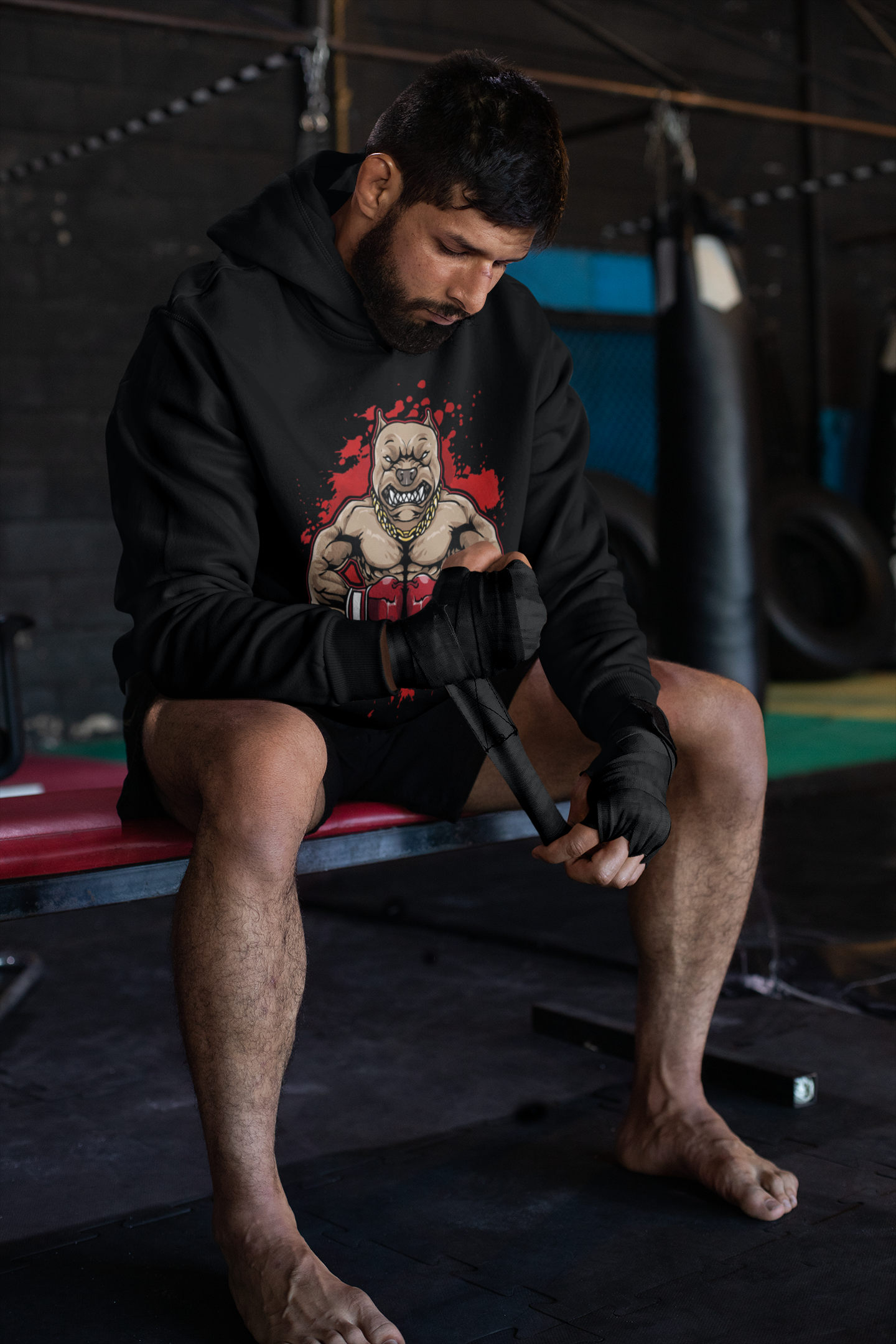 Angry Gorilla Fighter Boxing Hoodie - Product Image