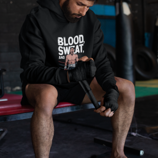 Blood Sweat And Fighter Boxing Hoodie - Product Image