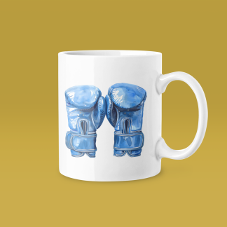 Blue Boxing Gloves Pair Mug