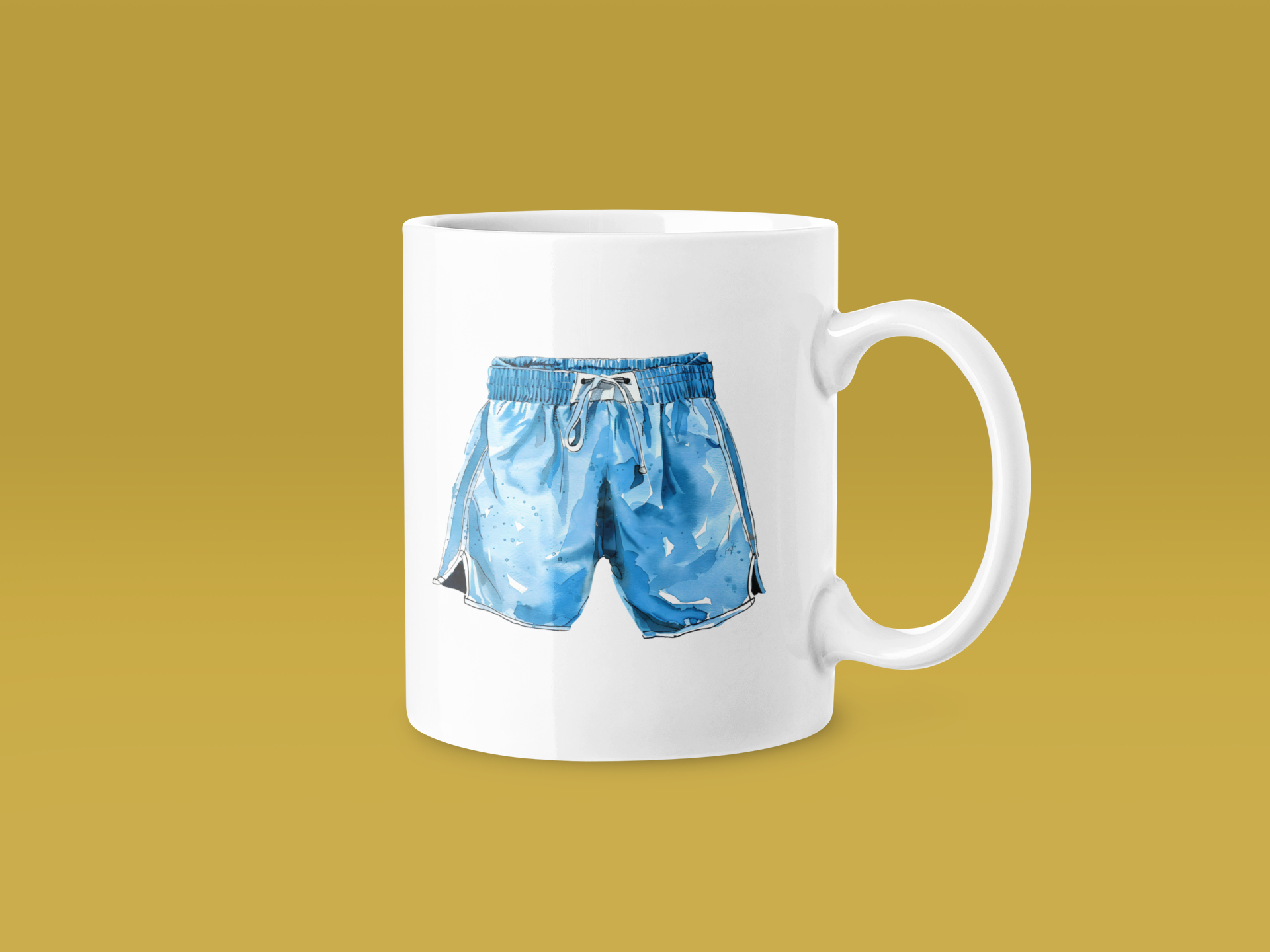 Blue Boxing Shorts Mug