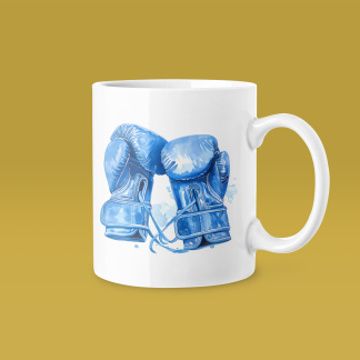 Blue Gloves Crossed Pair Mug