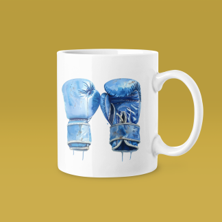 Blue Gloves Hanging Pair Mug