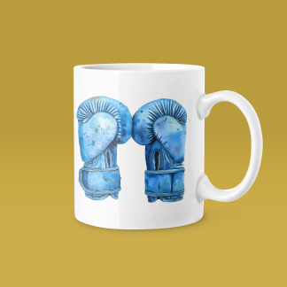 Blue Gloves Upright Pair Mug
