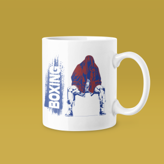 Blue Gym Bag Side View Mug