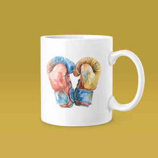 Blue Red Gloves Mixed Pair Mug