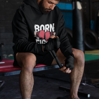 Born To Fight Boxing Hoodie - Product Image
