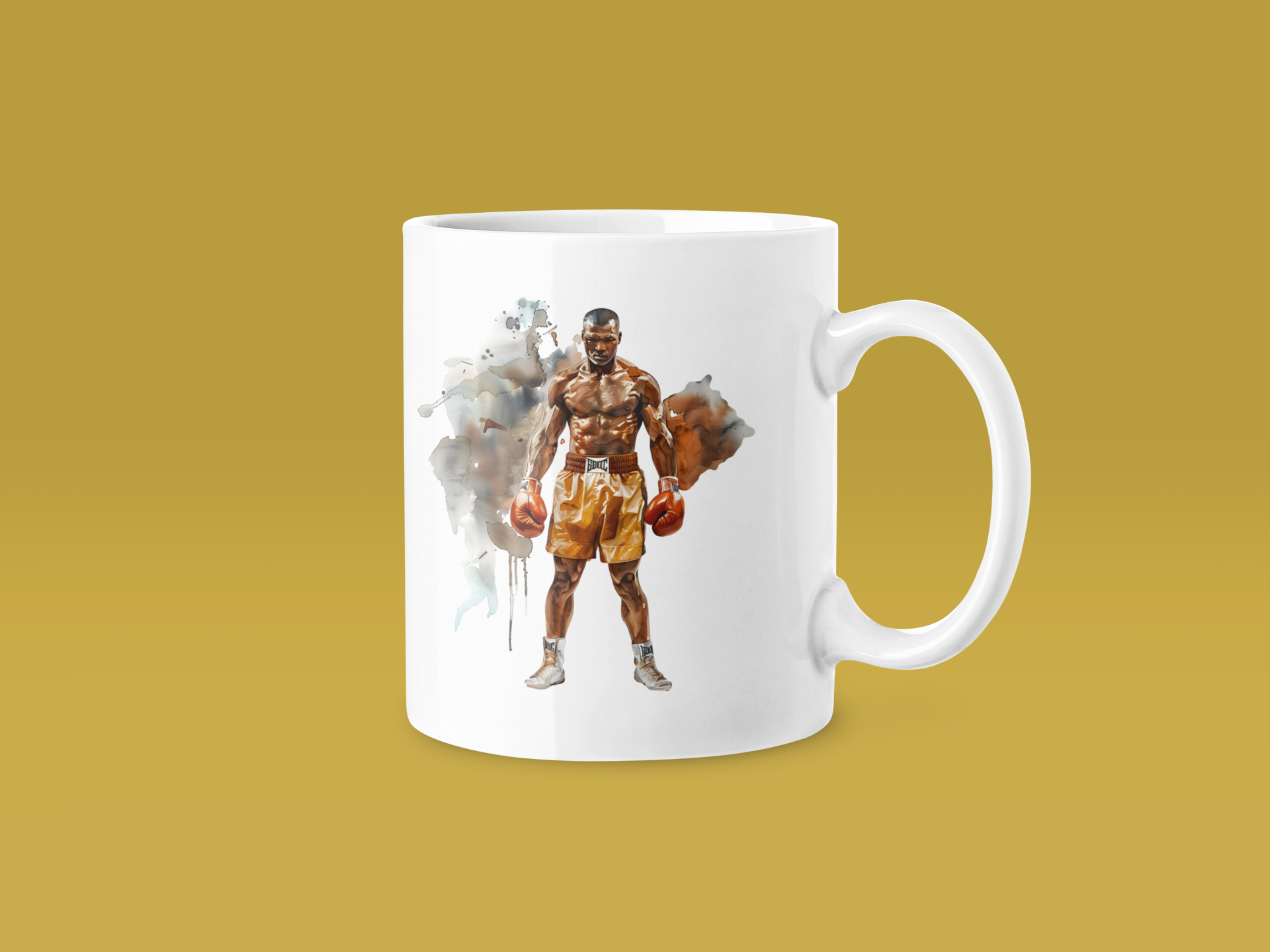Boxer Orange Shorts Ready Mug
