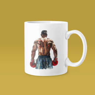 Boxer Rear View Red Gloves Mug