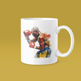 Boxer Red Gloves Defensive Mug