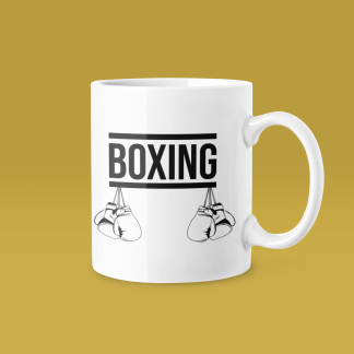 Boxing Banner Hanging Gloves Mug