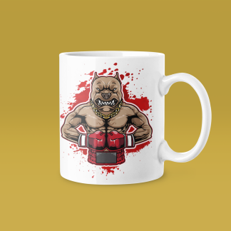 Boxing Bear Muscular Fighter Mug