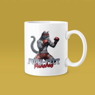 Boxing Cat Mug