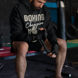 Boxing Champion Script Hoodie - Product Image