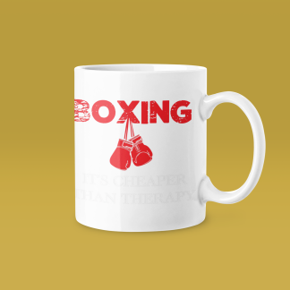 Boxing Cheaper Than Therapy Mug