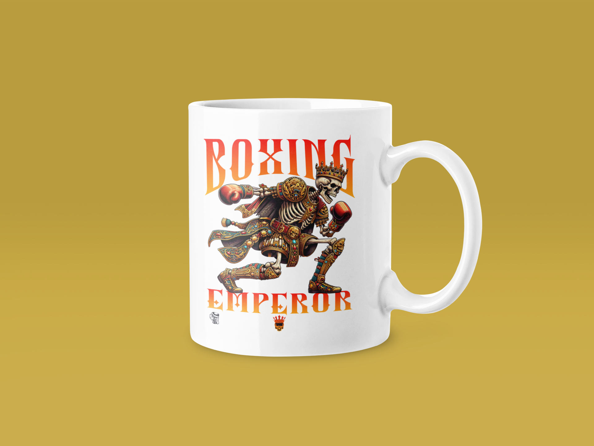 Boxing Emperor Skeleton King Of Boxers Sport Mug