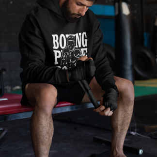 Boxing Fighter Silhouette Hoodie - Product Image
