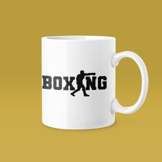 Boxing Horizontal Boxer Letter I Mug