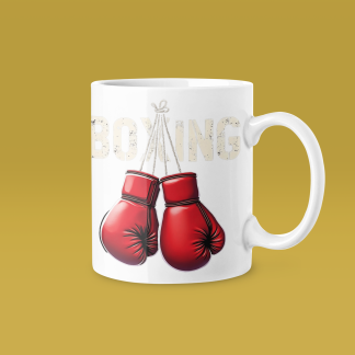 Boxing Red Gloves Hanging Mug