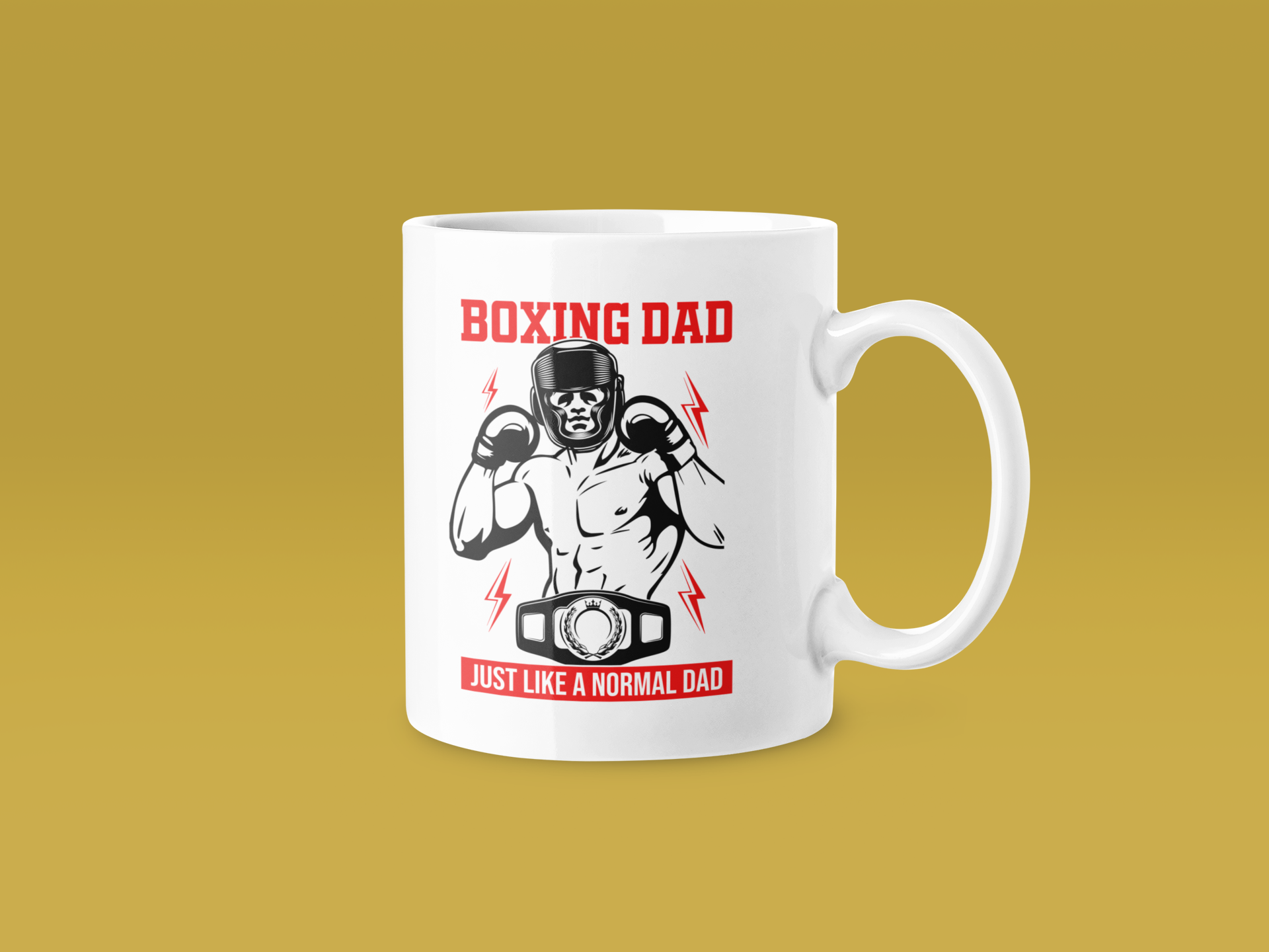 Boxing Red Gloves Vintage Worn Mug