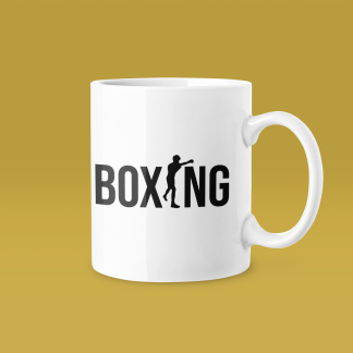 Boxing Word Art With Boxer Silhouette Mug