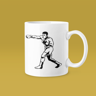 Classic Boxer Comic Style Punch Mug