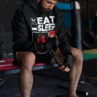 Eat Sleep Boxing Checklist Hoodie - Product Image