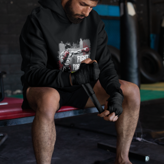 Fight For It Skyline Boxing Hoodie - Product Image