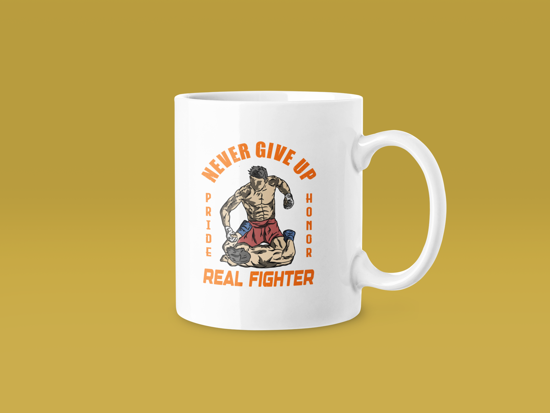 Gold Gloves Side Angle Mug