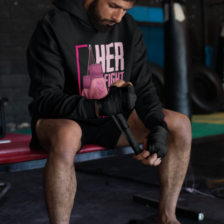 Her Fight Pink Gloves Boxing Hoodie - Product Image