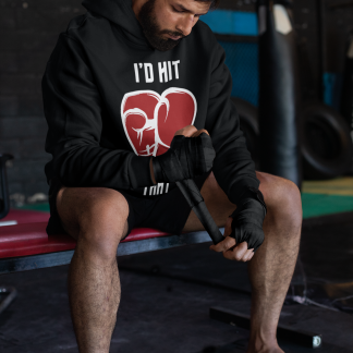 I'd Hit Heart Gloves Boxing Hoodie - Product Image