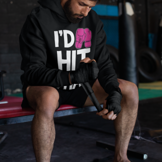 I'd Hit It Magenta Boxing Hoodie - Product Image