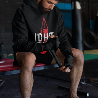 I'd Hit Punching Bag Red Boxing Hoodie - Product Image