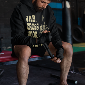 Jab Cross Hook Boxing Hoodie - Product Image