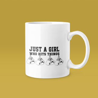 Just A Girl Who Hits Things Boxing Mug
