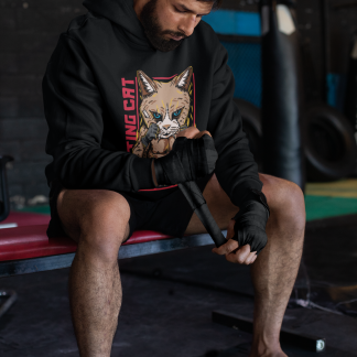 King Cat Lynx Fighter Boxing Hoodie - Product Image