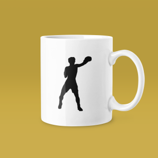 Lone Boxer Silhouette Punch Mug