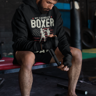 My Favorite Boxer USA Boxing Hoodie - Product Image