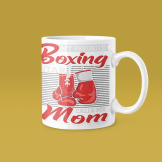 My Favorite Boxing Star Calls Me Mom Red Mug