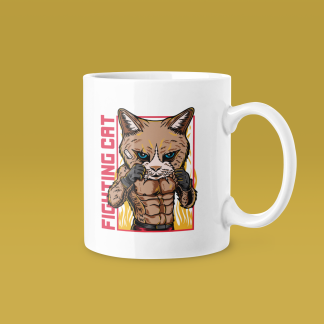 Never Give Up Real Fighter Mug