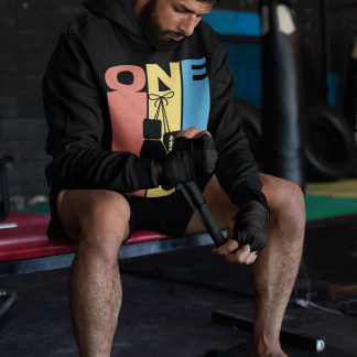 One Color Block Boxing Hoodie - Product Image