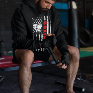 Patriotic Shield Boxing Hoodie - Product Image