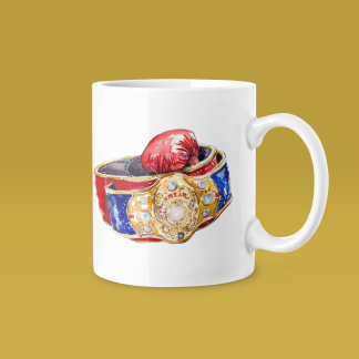 Red Blue Championship Belt Mug