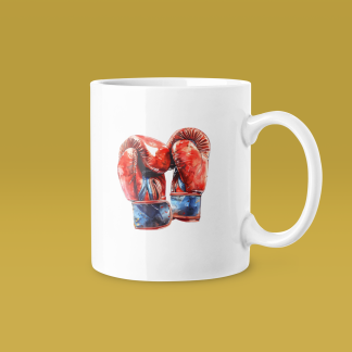 Red Blue Gloves Standing Mug