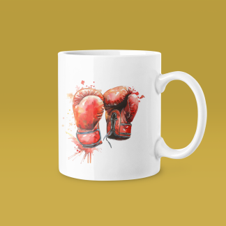 Red Gloves Paint Splatter Mug