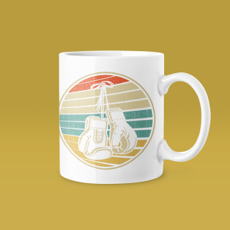 Retro Gloves Sunset Stripe Mug