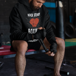 Rock Steady Heart Boxing Hoodie - Product Image
